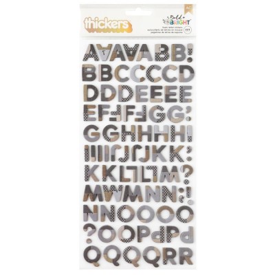 Vicki Boutin - Autocollants Thickers ALPHA collection «Bold + Bright Alphabet» 184 pièces